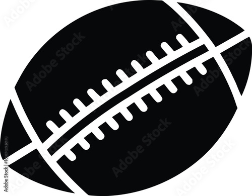 American football silhouette isolated on transparent background