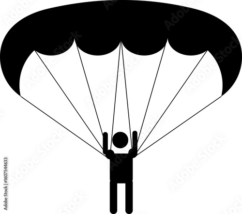 parachute skydiver icon