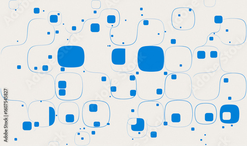 blue and white abstract squ...