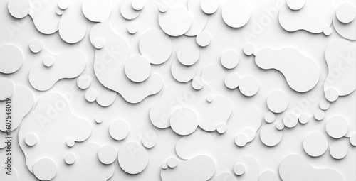abstract white organic shap...