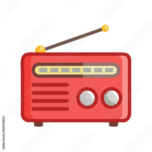 red retro radio