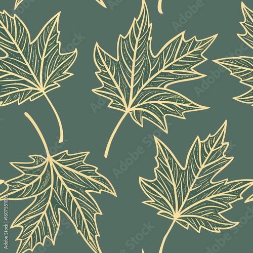 seamless background with leaves