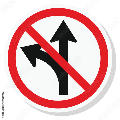 Free Download No Left Right Arrow Forbidden Sign Isloated On White Background - GFXLoad