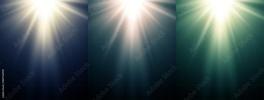 Obraz premium Abstract magic light background. Blue holiday burst