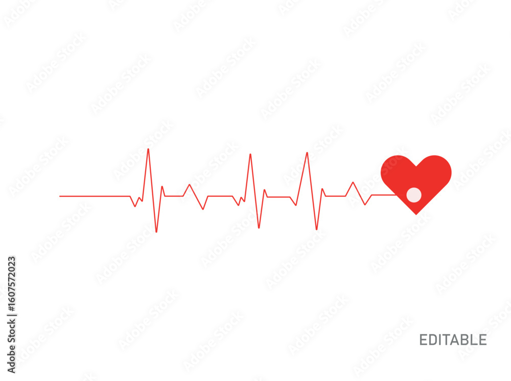Red Heart with Heartbeat Line Graphic Illustration for Medical Healthcare Design. Heart Rate Monitor Icon Heartbeat Pulse Line Graphic Design Element. Red Heart with Heartbeat Line Graphic Illustration for Medical Healthcare Design. Heart Rate Monitor Icon Heartbeat Pulse Line Graphic Design Element.