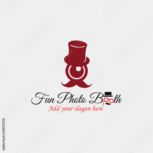 photo studio booth logo design vector