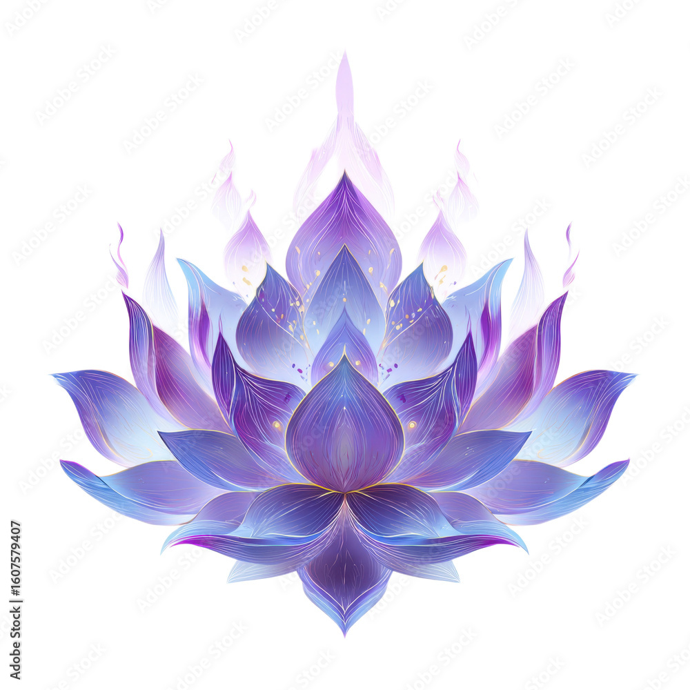 Fototapeta premium Purple flower with a white background