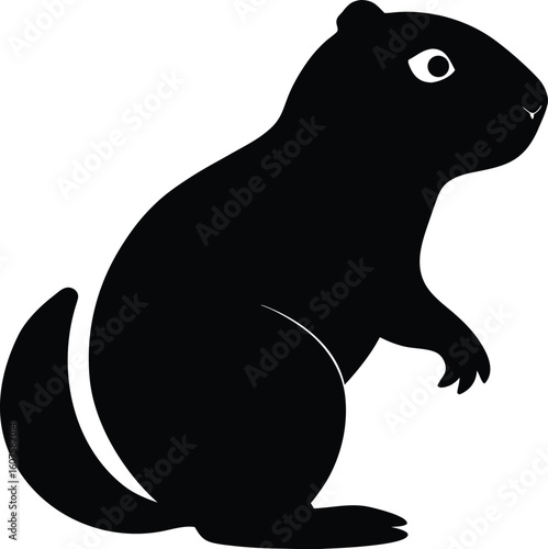 Prairie dog silhouette vector illustration