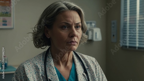 Portrait of female patient in exam room