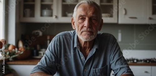 Portrait of man in kitchen looking at camera