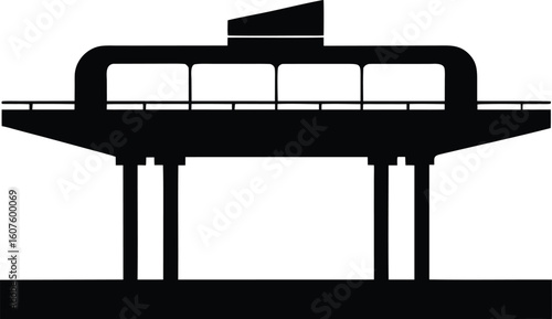 Girder black vector silhouette on a white background