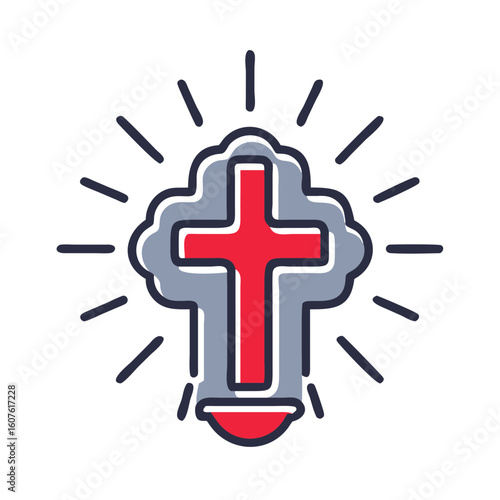 Holy Light Cross Icon