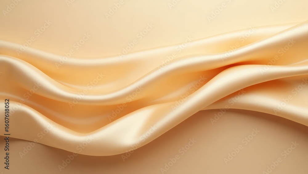 Fototapeta premium Elegant Peach Silk Fabric Luxurious Texture Background