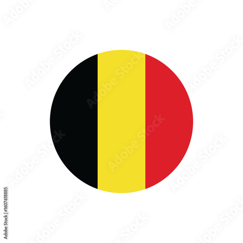 Free Download belgium flag icon in circular shape, belgium national symbol on transparent PNG. - GFXLoad