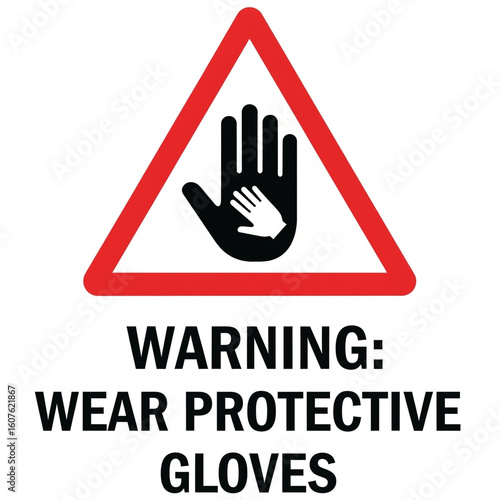 Wear safety gloves sign
