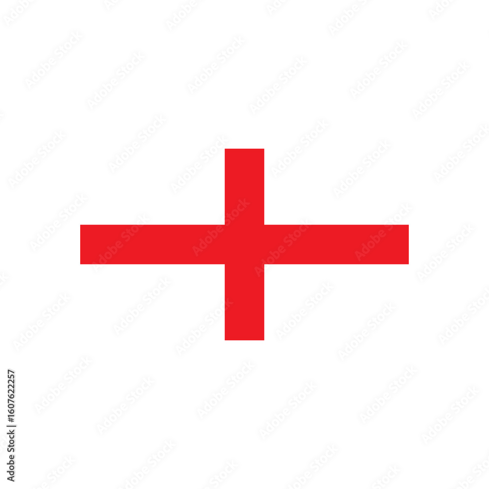Obraz premium England flag icon, England national symbol on transparent PNG.