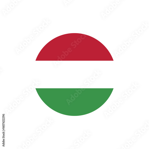Free Download Hungary flag icon in circular shape, Hungary national symbol on transparent PNG. - GFXLoad