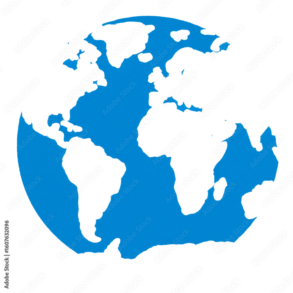 Obraz premium Transparent Continents World Map Mockup