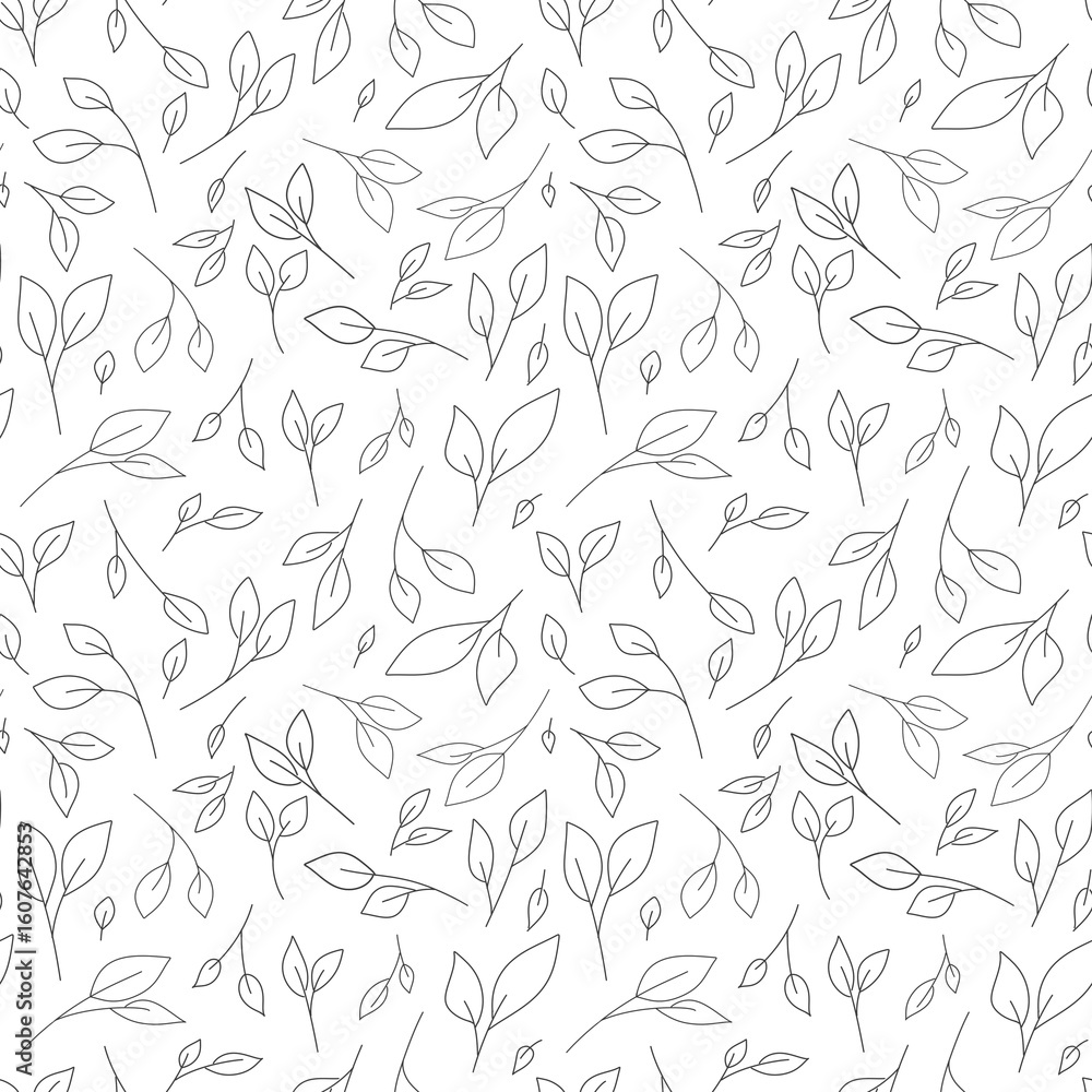 Fototapeta premium seamless pattern with leaves