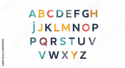 Colorful Alphabet Letters for Education and Design