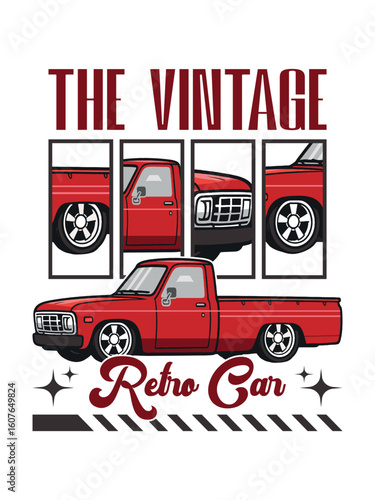 Vintage Car t shirt Design