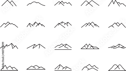 Stylized silhouette of rolling hills against a vibrant gradient sky perfect for nature and landscape designs