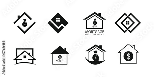 Minimal Real Estate Outline Icons for Property Business