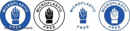 Microplastic Free Icon – Eco-Friendly Product Label for Sustainable Packaging