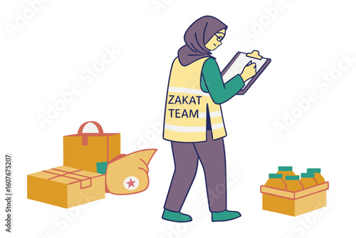 Elderly muslim man browsing prayer mats and religious items in a store selecting a product