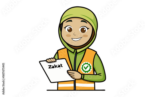 A kind bearded man in a green robe holds a blue book next to a shelf of colorful prayer beads