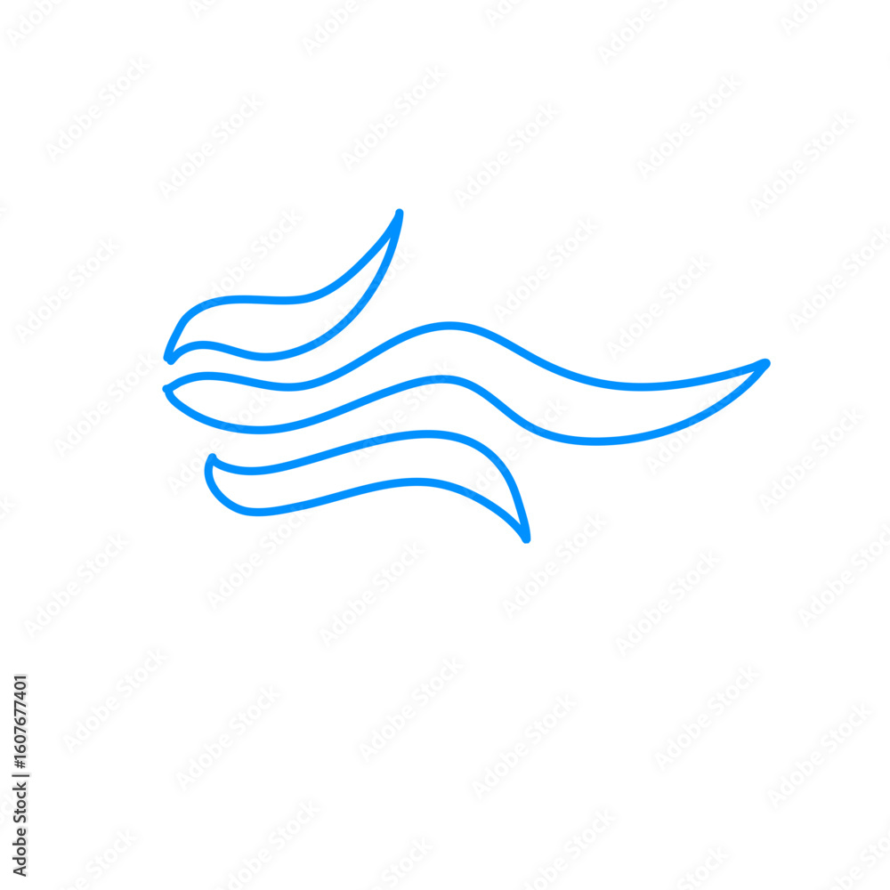 Obraz premium Water splash line icon