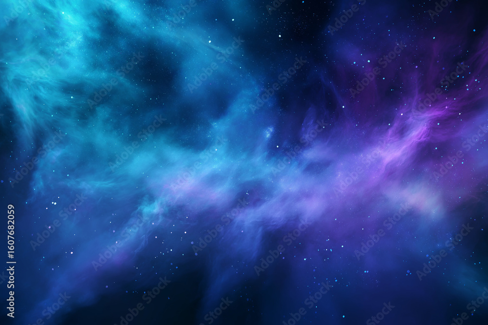 Naklejka premium Ultra-detailed cyberpunk abstract background with glowing neon lines and geometric tech shapes in vibrant blue and purple hues, futuristic digital landscape design, dark modern gradient overlay