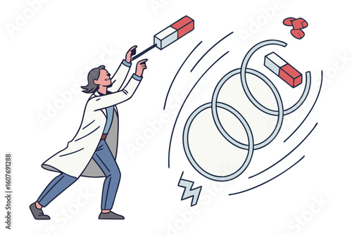 Friendly bearded man with long hair holding a coffee cup and a book wearing a green jacket