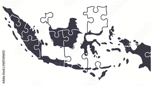 Indonesia Puzzle Map: Unity in Diversity