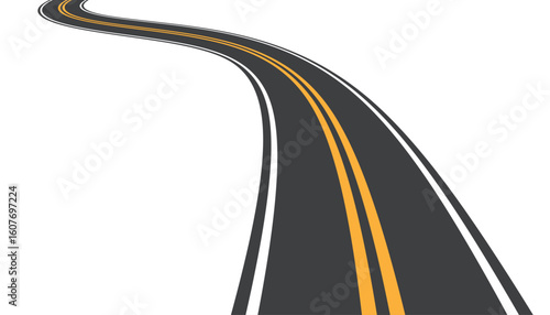 asphalt road going to the distance