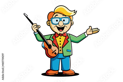 Scientist in lab coat examines plant samples and color swatches for botanical research and development