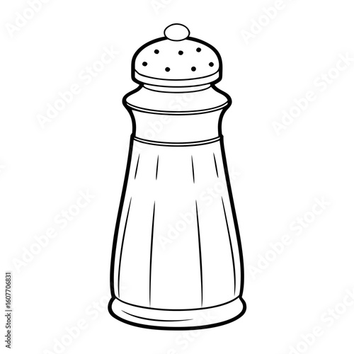Classic salt shaker in vintage design with decorative lid  