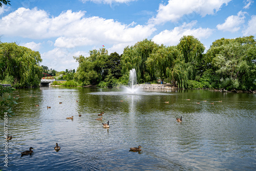 View of Donald M. Gordon Chinguacousy Park landscape in Brampton.