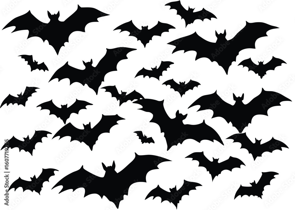 Fototapeta premium halloween bats Illustration with Dramatic Composition and Color Variety