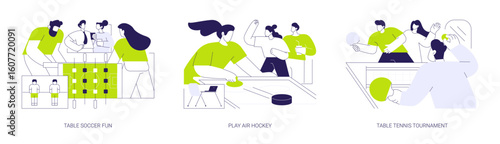 Entertainment with colleagues isolated cartoon vector illustrations se