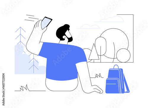 Digital detox isolated cartoon vector illustrations.