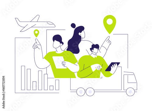 Domestic market abstract concept vector illustration.