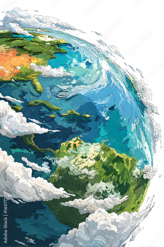 Fototapeta premium earth in the sea