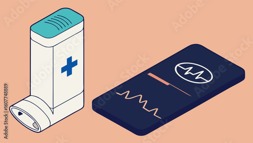 Digital Health App and Asthma Inhaler for Respiratory Monitoring and Telemedicine Concept