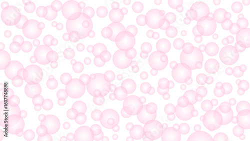 Seamless pattern with pink drops. Pink water background. Magic water drops wallpaper.