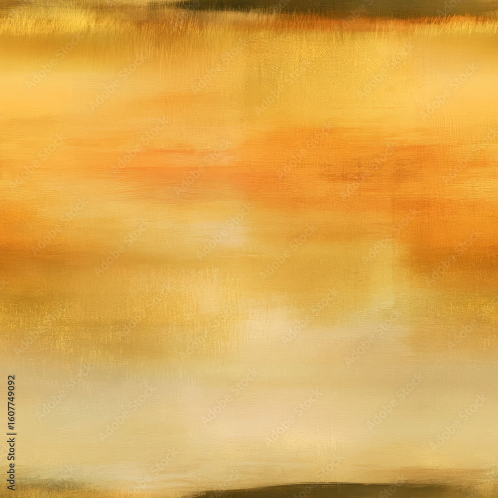 Fototapeta premium Seamless pattern landscape softly blurred, abstract golden hour countryside scene rolling golden fields warm sunset sky painterly textures soft-focus effect dreamy cozy charm, elegant with copy space
