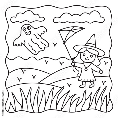 Halloween Bold and Easy Coloring Pages for Kids: Fun and Spooky Halloween Illustrations with Pumpkins, Ghosts, Bats, Witches, and More for Toddlers and Children