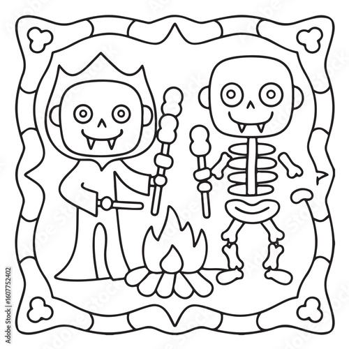Halloween Bold and Easy Coloring Pages for Kids: Fun and Spooky Halloween Illustrations with Pumpkins, Ghosts, Bats, Witches, and More for Toddlers and Children