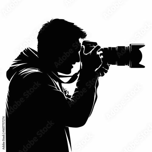 Photographer Silhouette with Camera