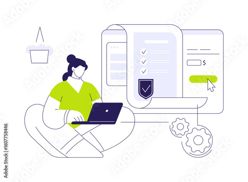 Buy license abstract concept vector illustration.